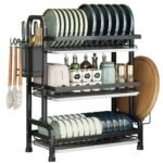 Filles égouttoir T1 en acier inoxydable, stockage de la vaisselle domestique, stockage de la vaisselle verte, dessus à trois canapés, lavage de la vaisselle, nouveau